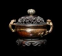 A Chinese Bronze Censer and Cover