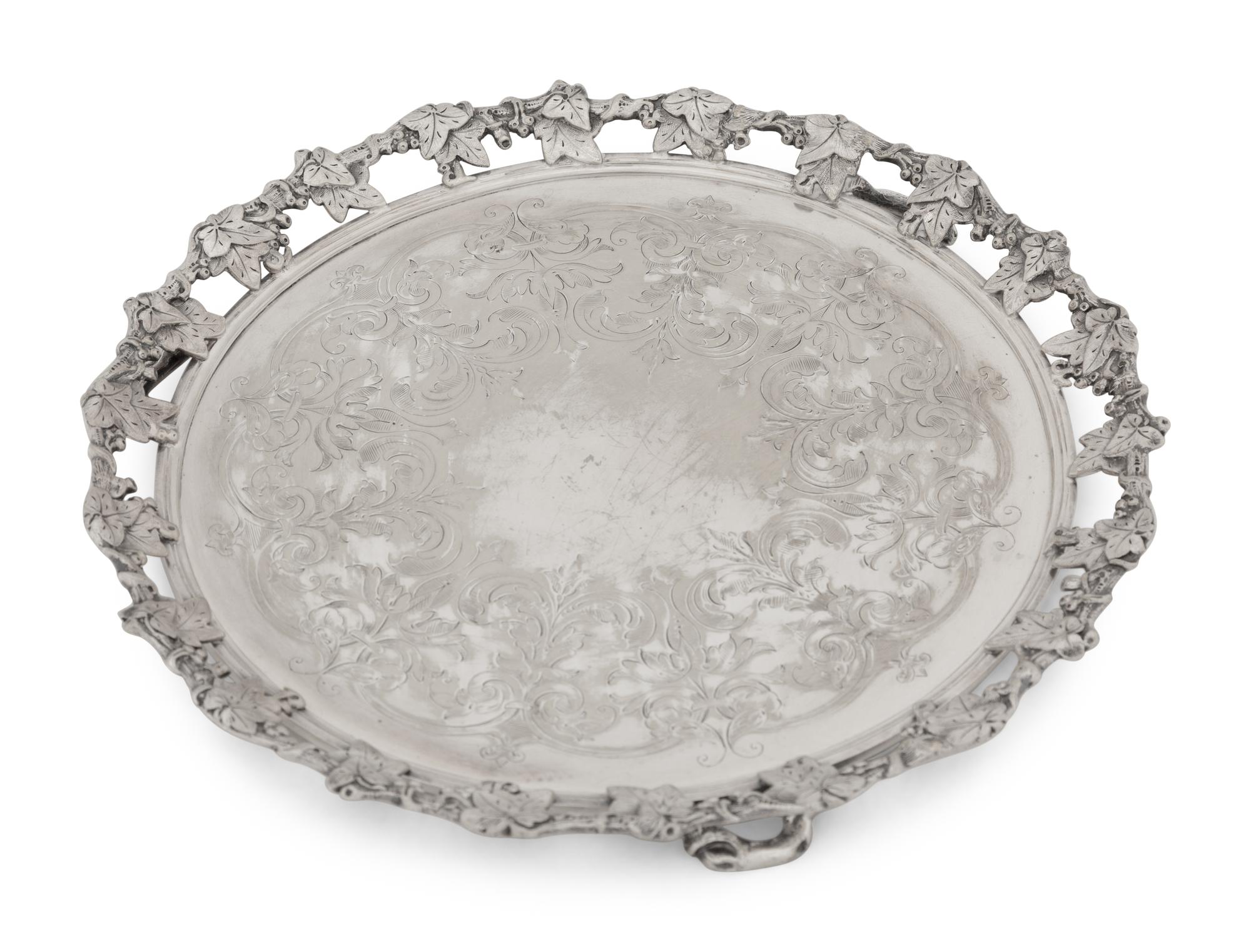 A Group of Silver-Plate Trays