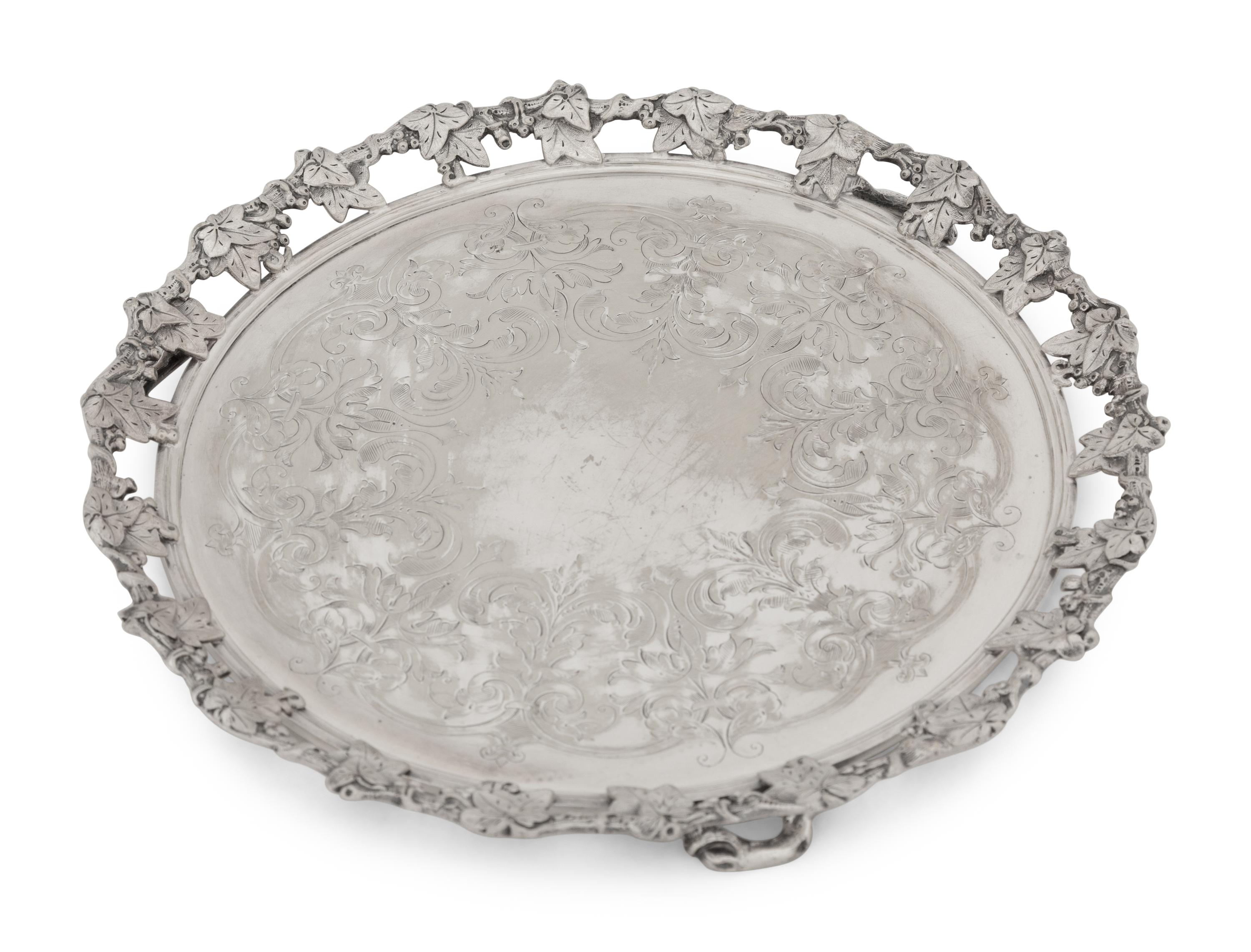 A Group of Silver-Plate Trays