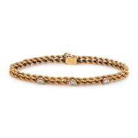 YELLOW GOLD AND DIAMOND BRACELET
