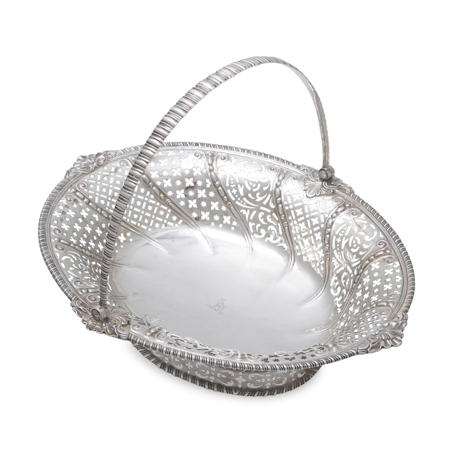 A George III Pierced and Engraved Silver Cake Basket