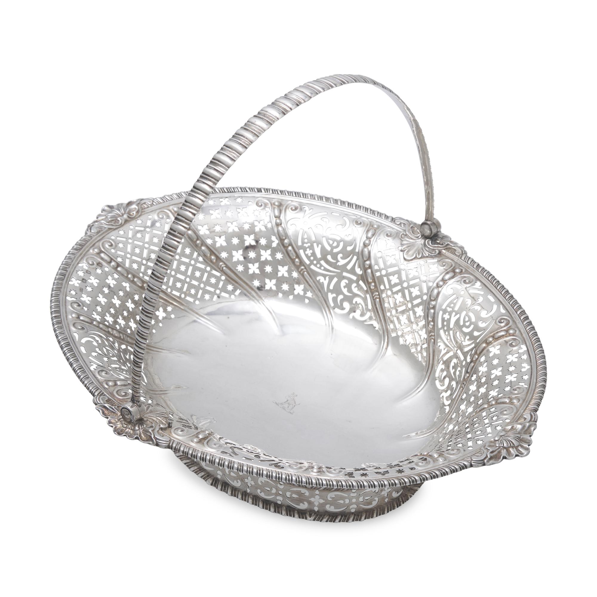 A George III Pierced and Engraved Silver Cake Basket