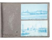 [WESTERN AMERICANA] -- [MINING]. Album containing 59 photographs, some showing mining operations in Goldfield and Tonopah, Nevada, ca 1906.