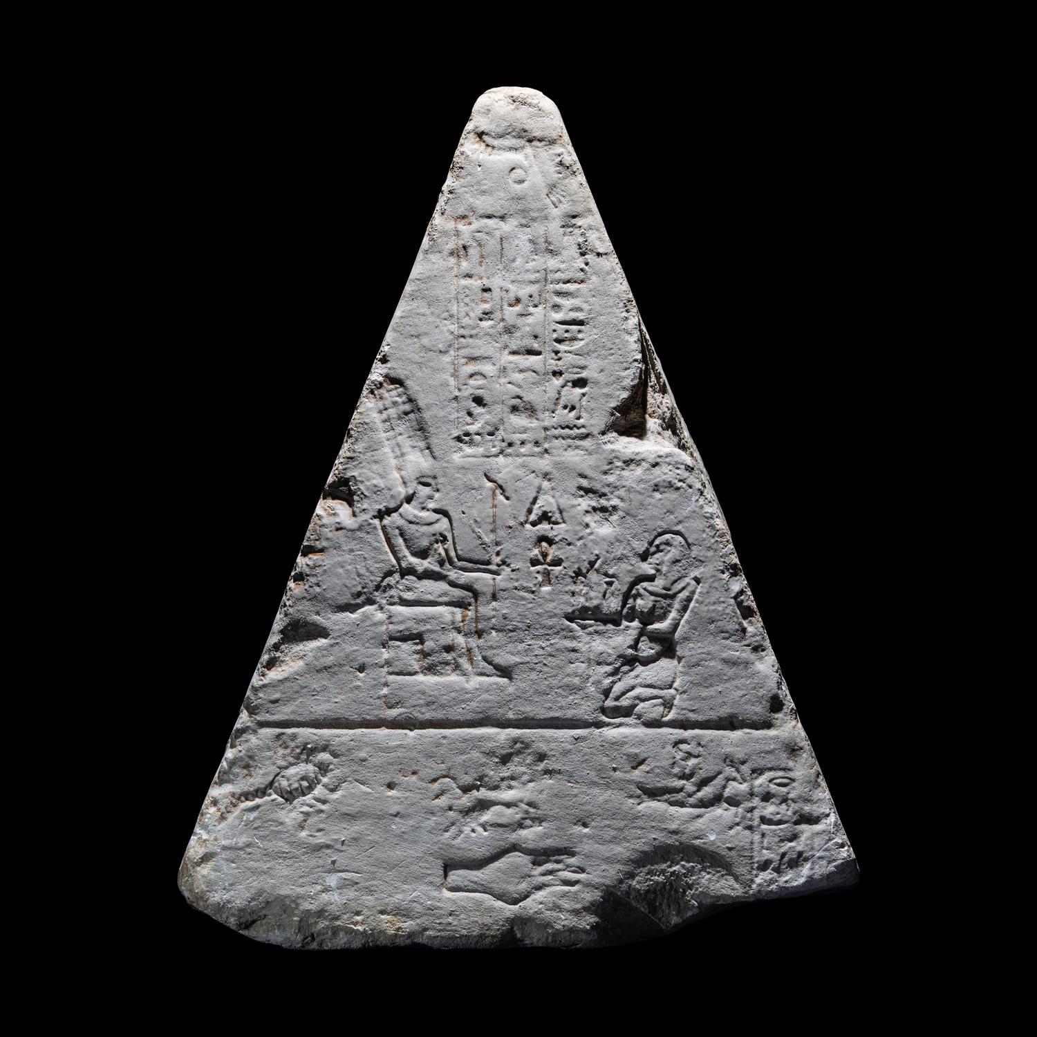 An Egyptian Limestone Pyramidion