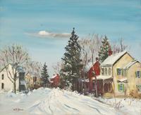 Walter Emerson Baum (American, 1884-1956) — Quakertown Street, 1949