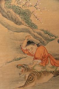 Six Chinese Ink and Color Paintings on Silk