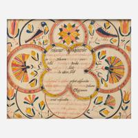 Conrad Trevitz (1751-1830), Berks County, PA A Fraktur birth and baptism record for Johannes Ochsenreider (1800-1869)