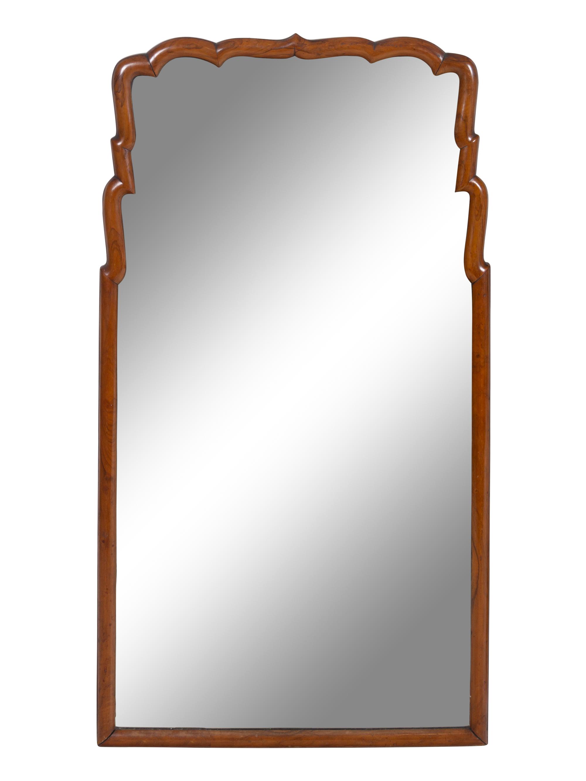 A Queen Anne Style Walnut Mirror