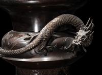 A Large Japanese Bronze Floor Vase