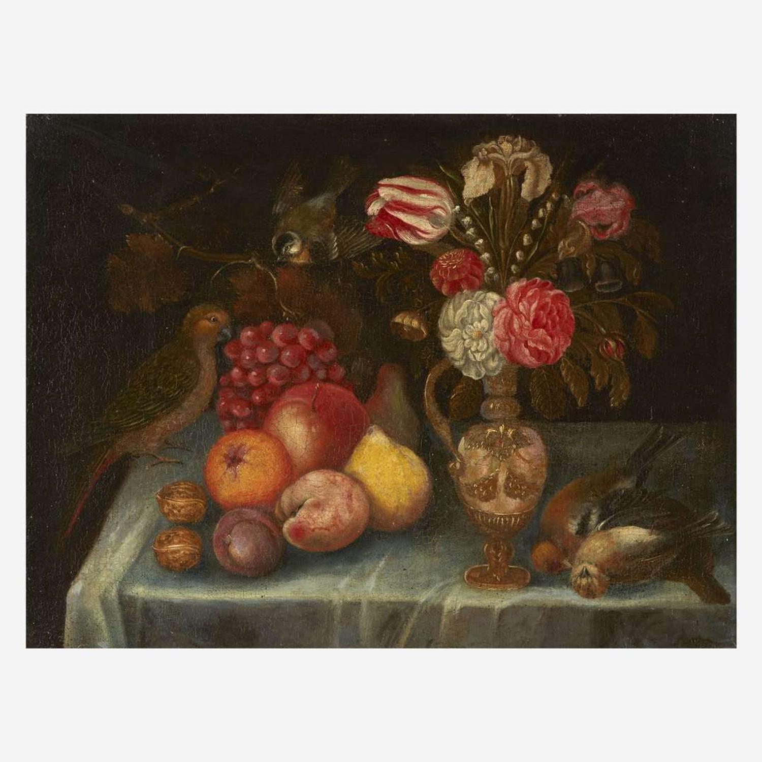 Italian School (18th Century) A Pair of Tabletop Still-Lifes
