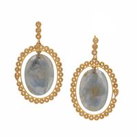 Coomi, Sapphire, Diamond, and Yellow Gold Earrings