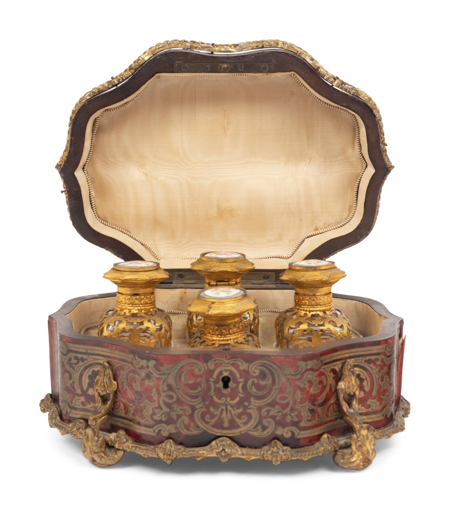 A Napoleon III Gilt Bronze Mounted Boulle Marquetry Dresser Casket