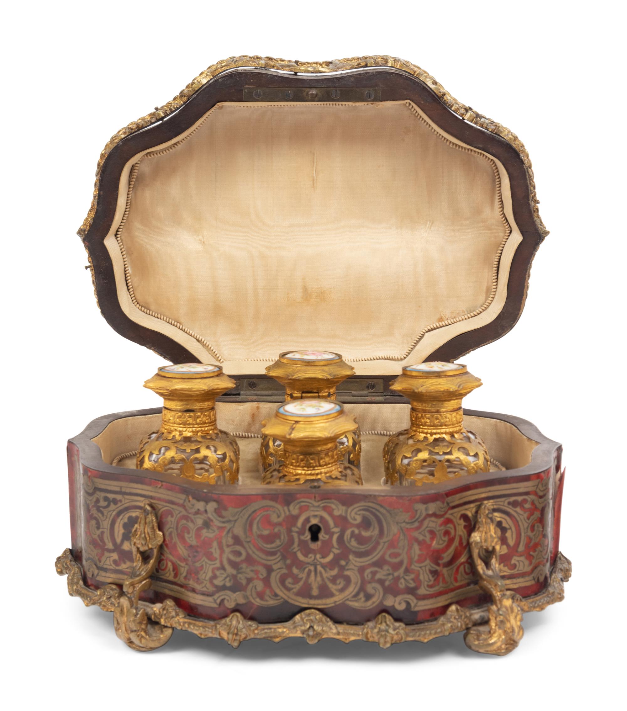 A Napoleon III Gilt Bronze Mounted Boulle Marquetry Dresser Casket