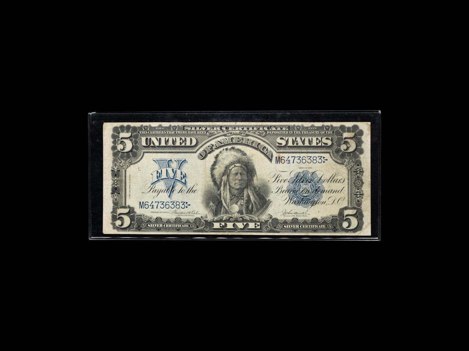 A Series 1899 Indian Chief $5 Silver Certificate
