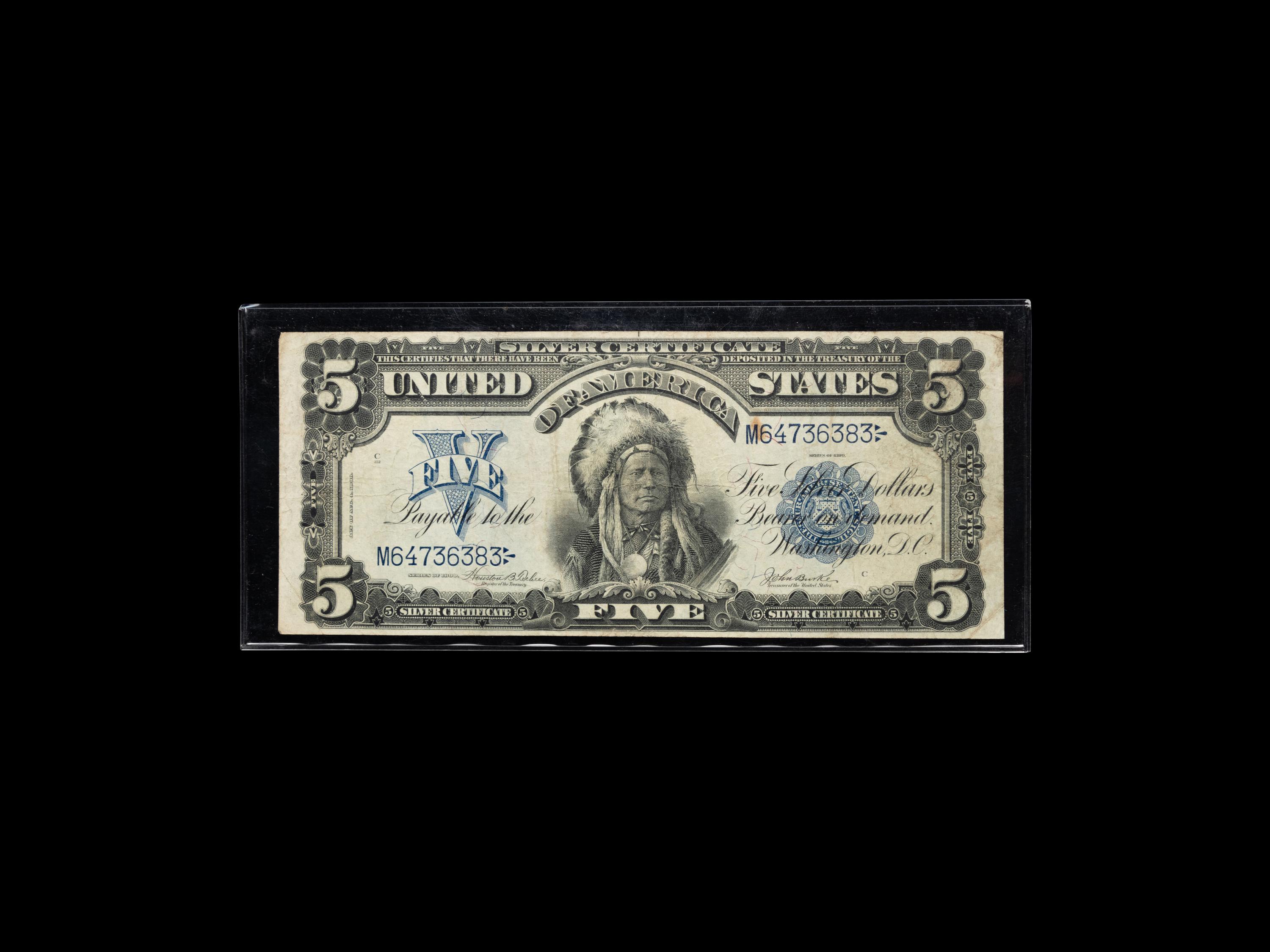 A Series 1899 Indian Chief $5 Silver Certificate