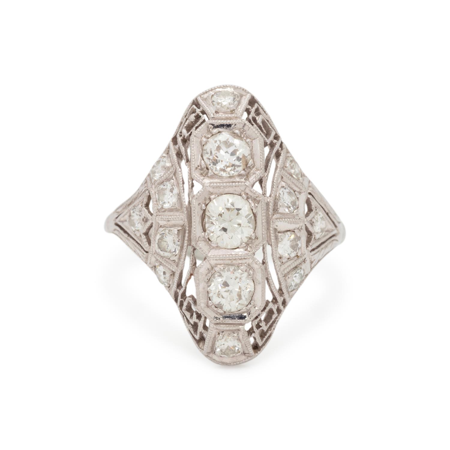 ART DECO, DIAMOND RING