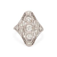 ART DECO, DIAMOND RING
