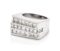 A 14 Karat White Gold and Diamond Ring, Jacob & Co., 15.10 dwts.
