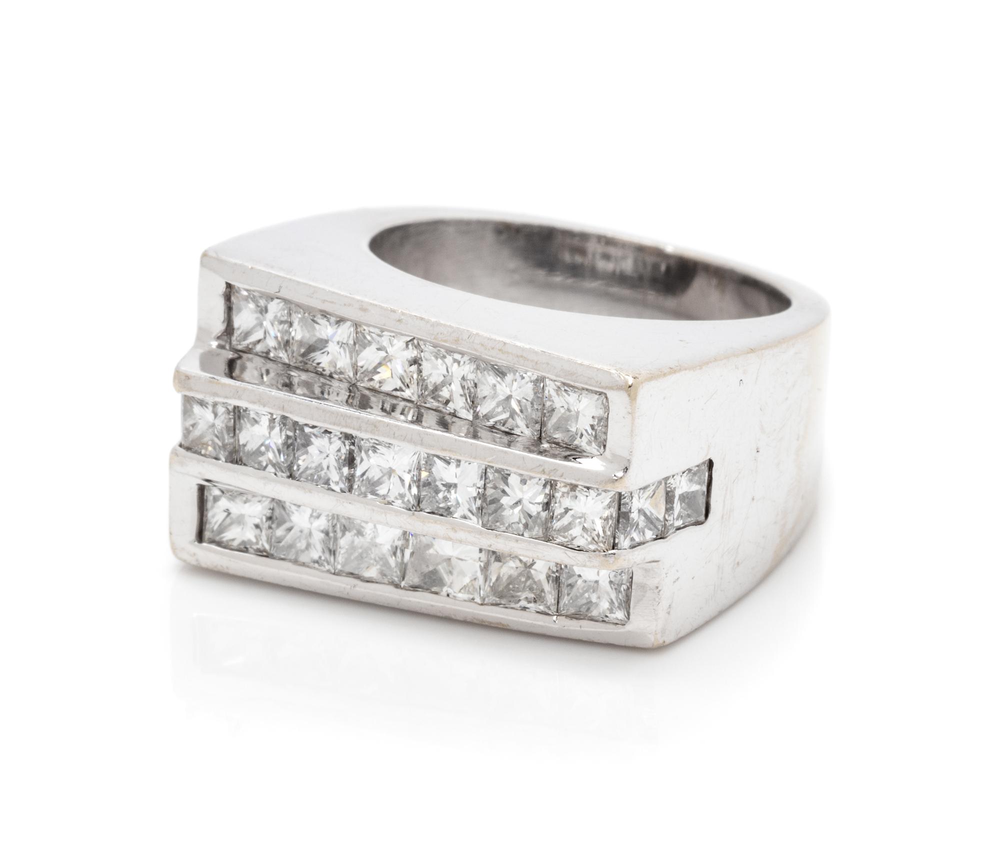A 14 Karat White Gold and Diamond Ring, Jacob & Co., 15.10 dwts.