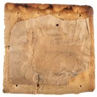 Civil War hardtack with manufacturer’s stamp, "Holmes & Coutts Army Bread," New York.