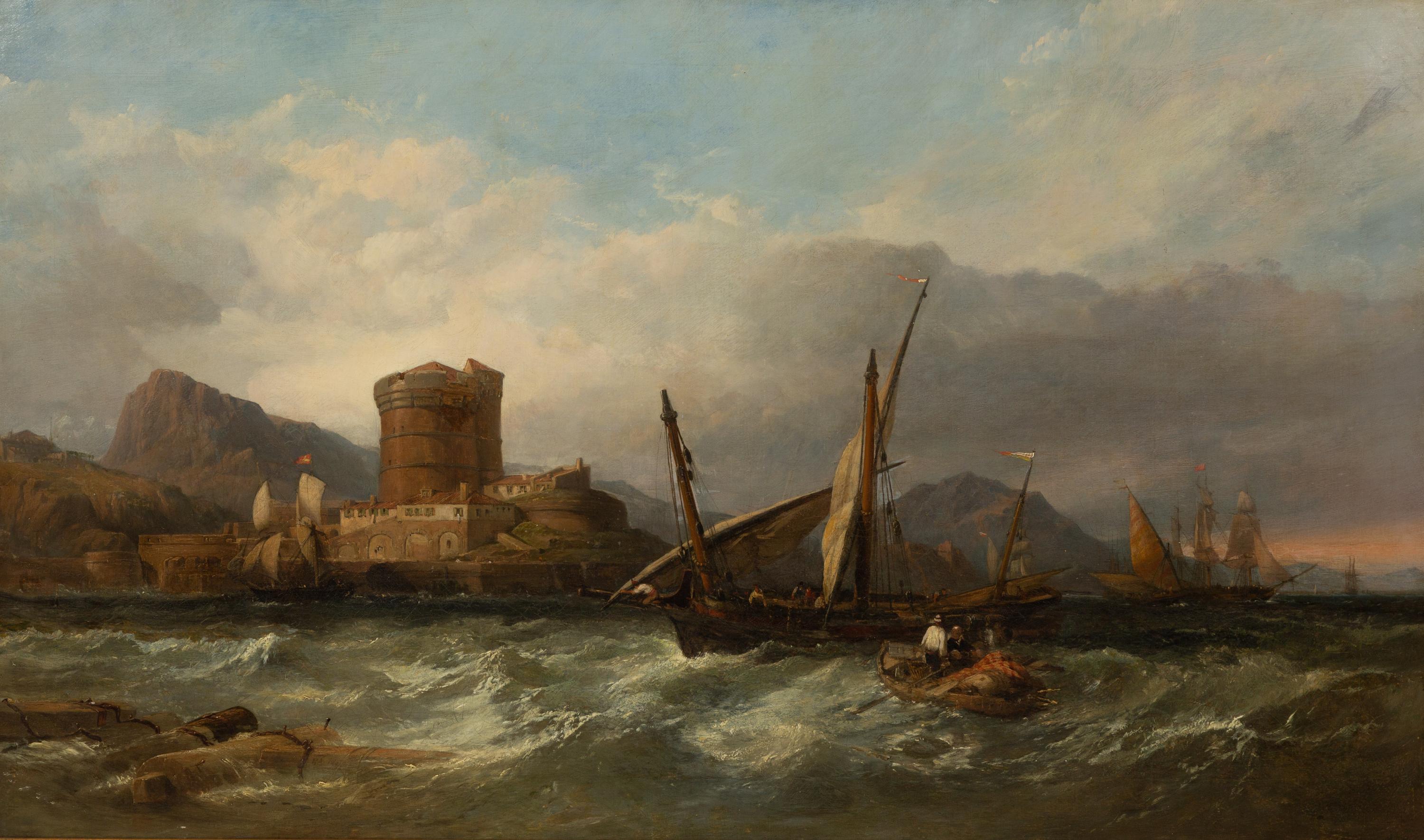 Native Shipping off Fort Solon, St.-Jean-de-Luz, France