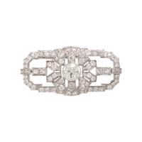 WHITE GOLD AND DIAMOND PENDANT/BROOCH