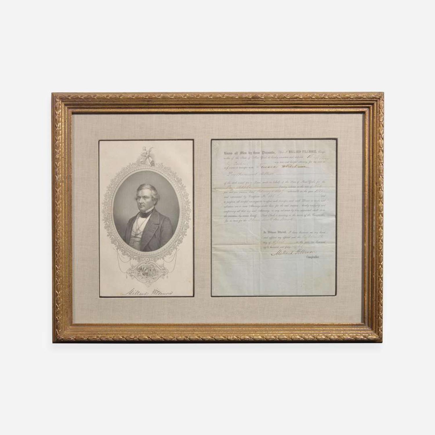 [Presidential] Fillmore, Millard, and Franklin Pierce and James Buchanan Group of 3 Signed Items