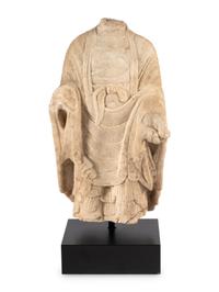 A Chinese Marble Bust of Buddha