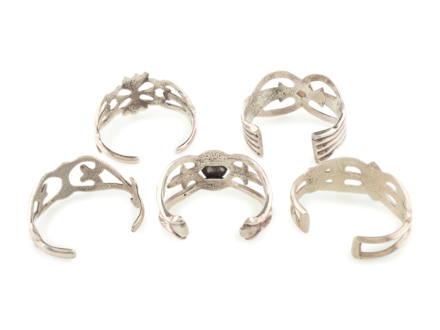 Navajo Sand Cast Silver Cuff Bracelets