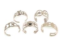 Navajo Sand Cast Silver Cuff Bracelets