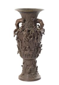 A Large Chinese Bronze Vase 17TH/18TH CENTURY Height 33 1/4 inches. — 17TH/18TH CENTURY