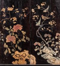 A Coromandel Lacquer Five-Panel Screen