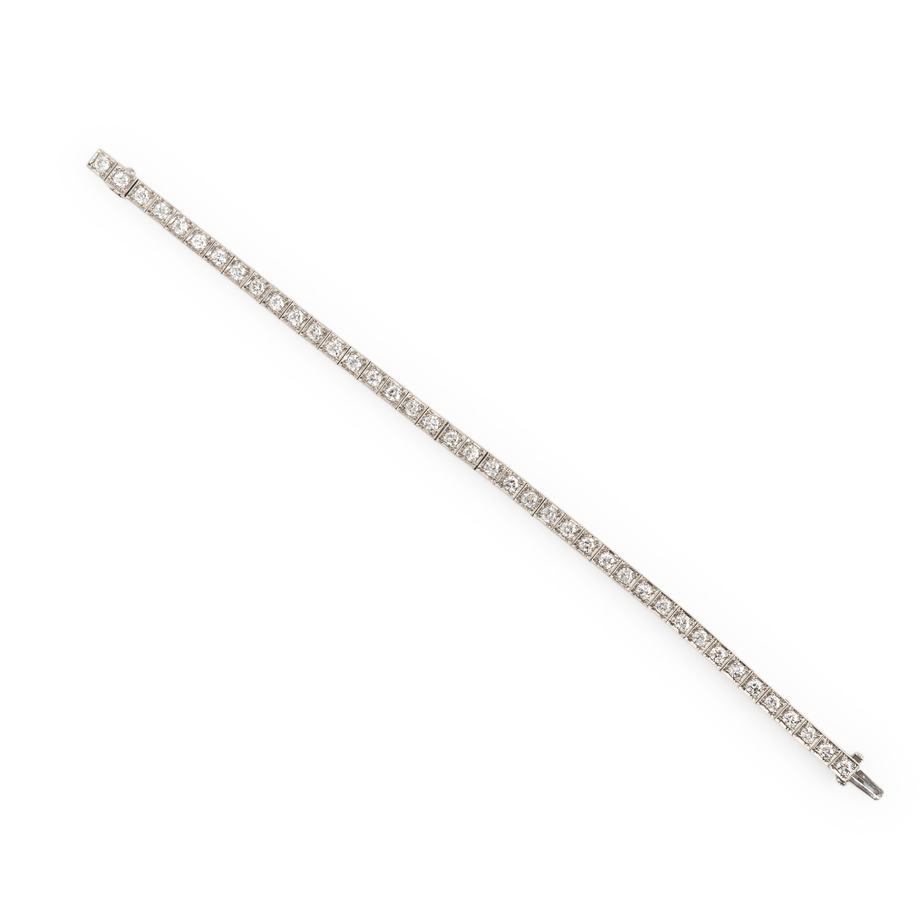 Art Deco, Diamond and Platinum Line Bracelet