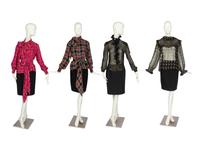 Four Designer Tops: Three Saint Laurent Rive Gauche & One Valentino, 1980s