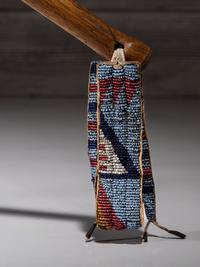 Northern Plains Sawtooth Quirt, with Beaded Wrist Strap