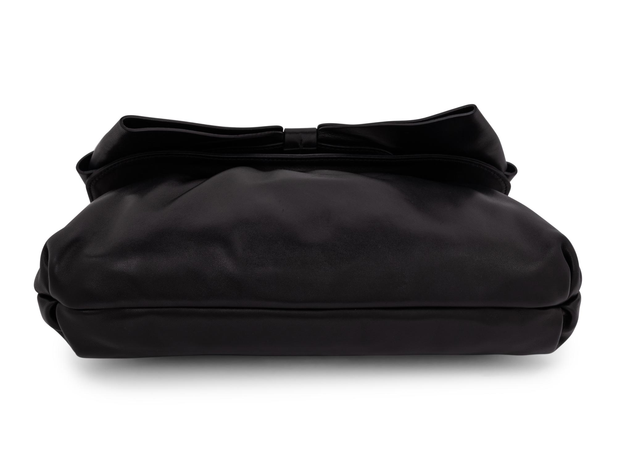 Black Valentino Leather Bow Bag
