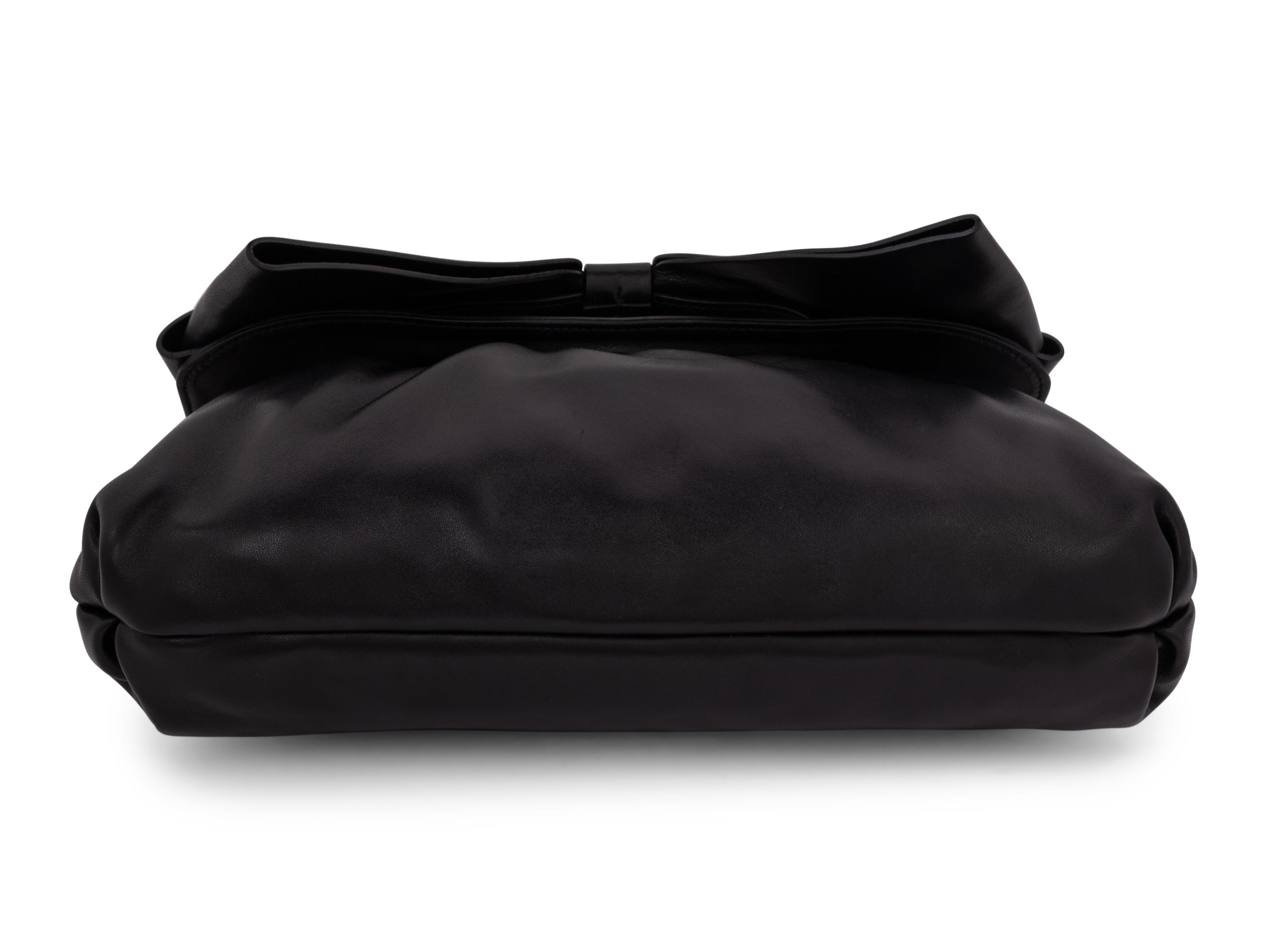 Black Valentino Leather Bow Bag