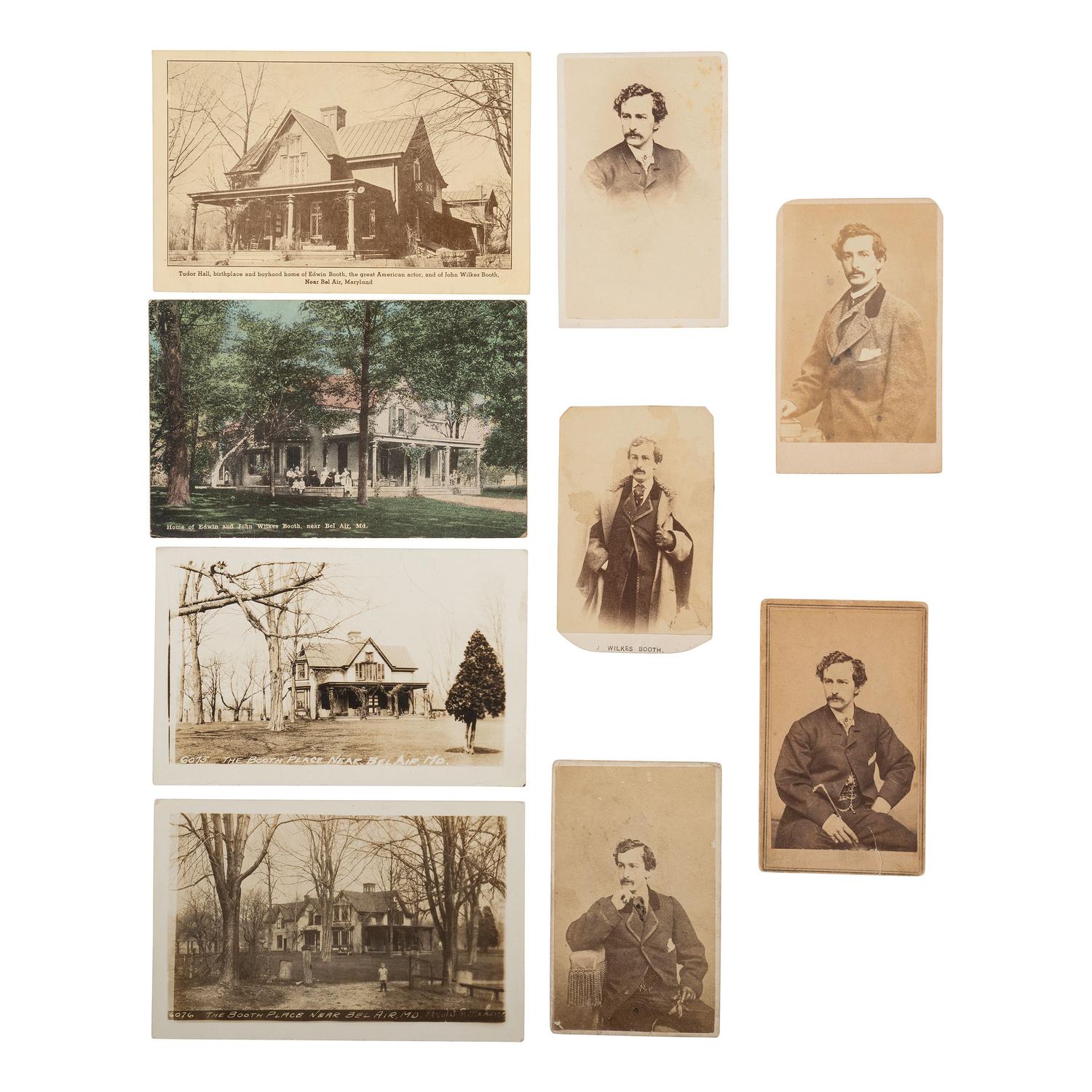 [Lincoln, Abraham] Group of 29 Items Related to the Booth family incl. Junius, Edwin, and John W. Booth.