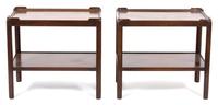 A Pair of Georgian Style Mahogany Side Tables Height 24 x width 17 x depth 27 inches. — 20TH CENTURY