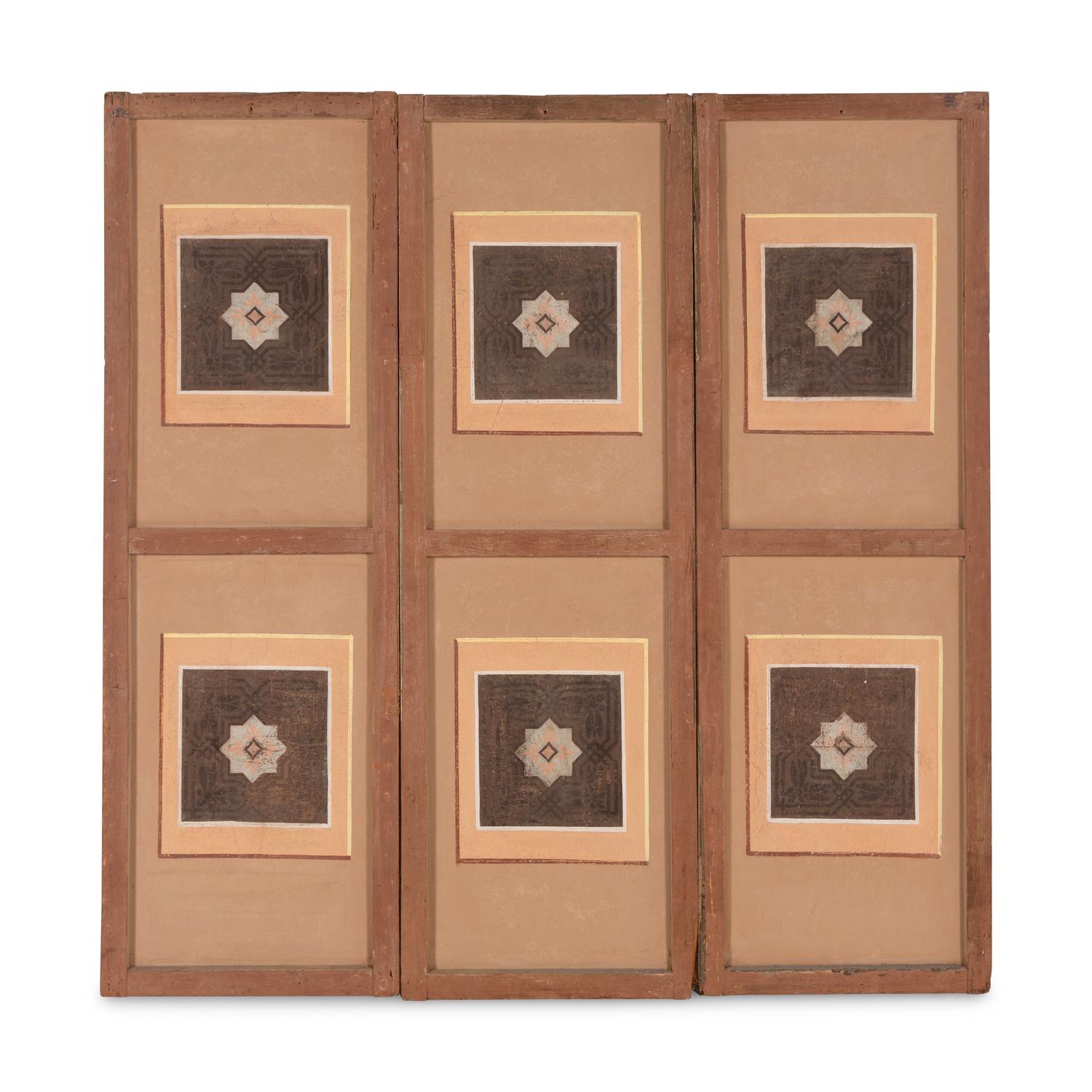 A Set of Three French Neoclassical Wallpaper Panels