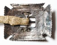 A Navajo First Phase Concho Belt Length overall 33 inches; concho 4 x 3 1/2; buckle 3 7/8 x 3 1/8 inches. — LATE 19TH/EARLY 20TH CENTURY