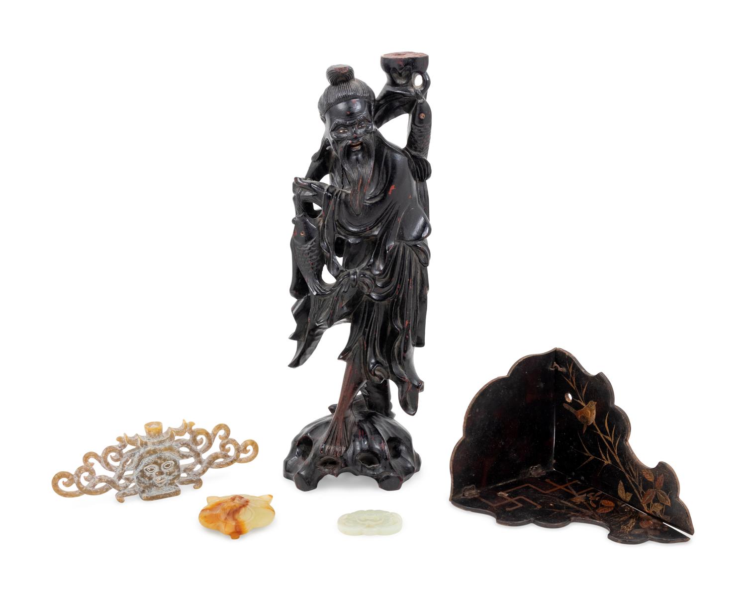 A Chinese Carved Hardwood Figure