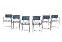 A Painted Steel Patio Furniture Suite