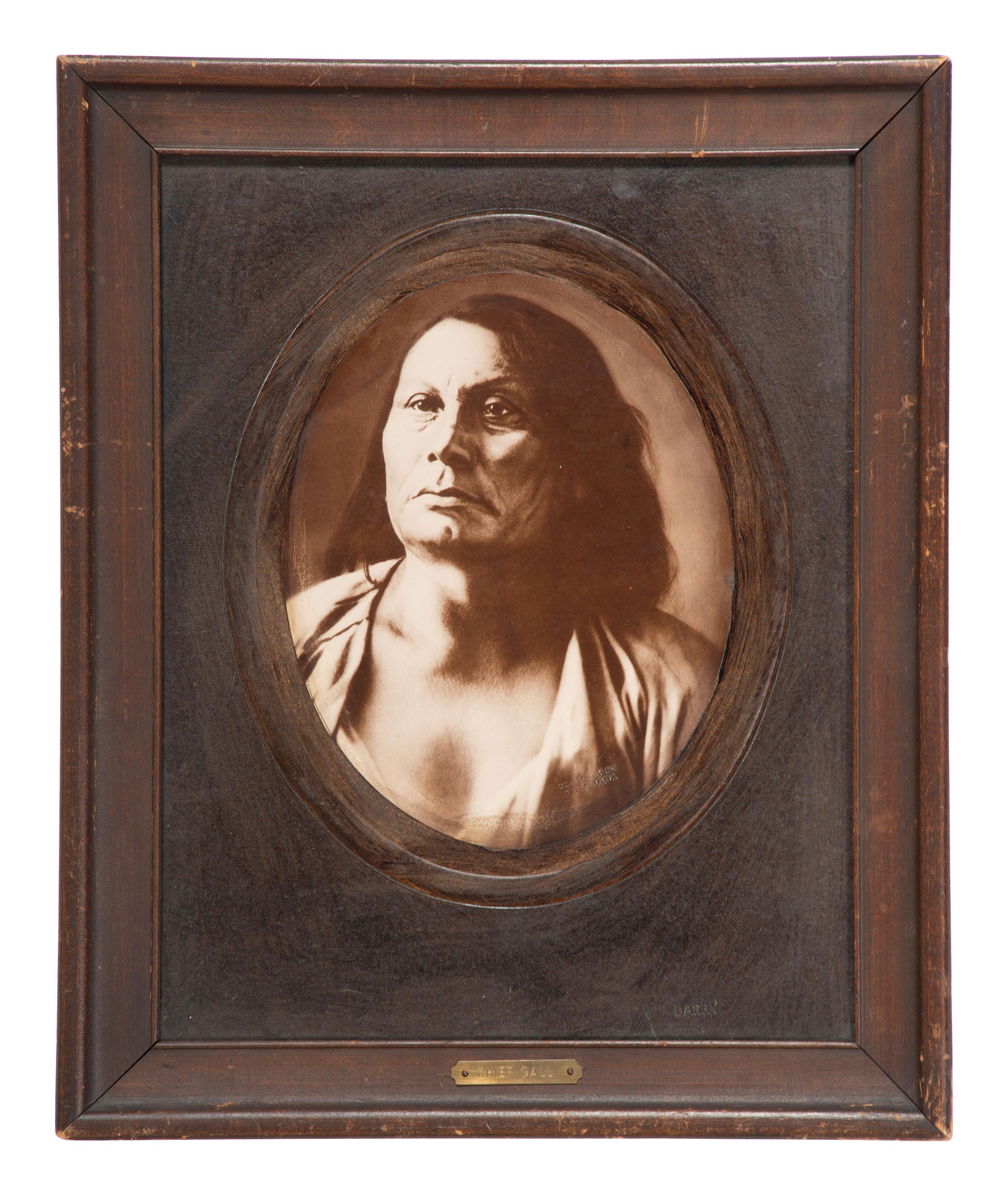 [NATIVE AMERICANS]. BARRY, David F. (1854-1936), photog. Portrait of Chief Gall in period frame.