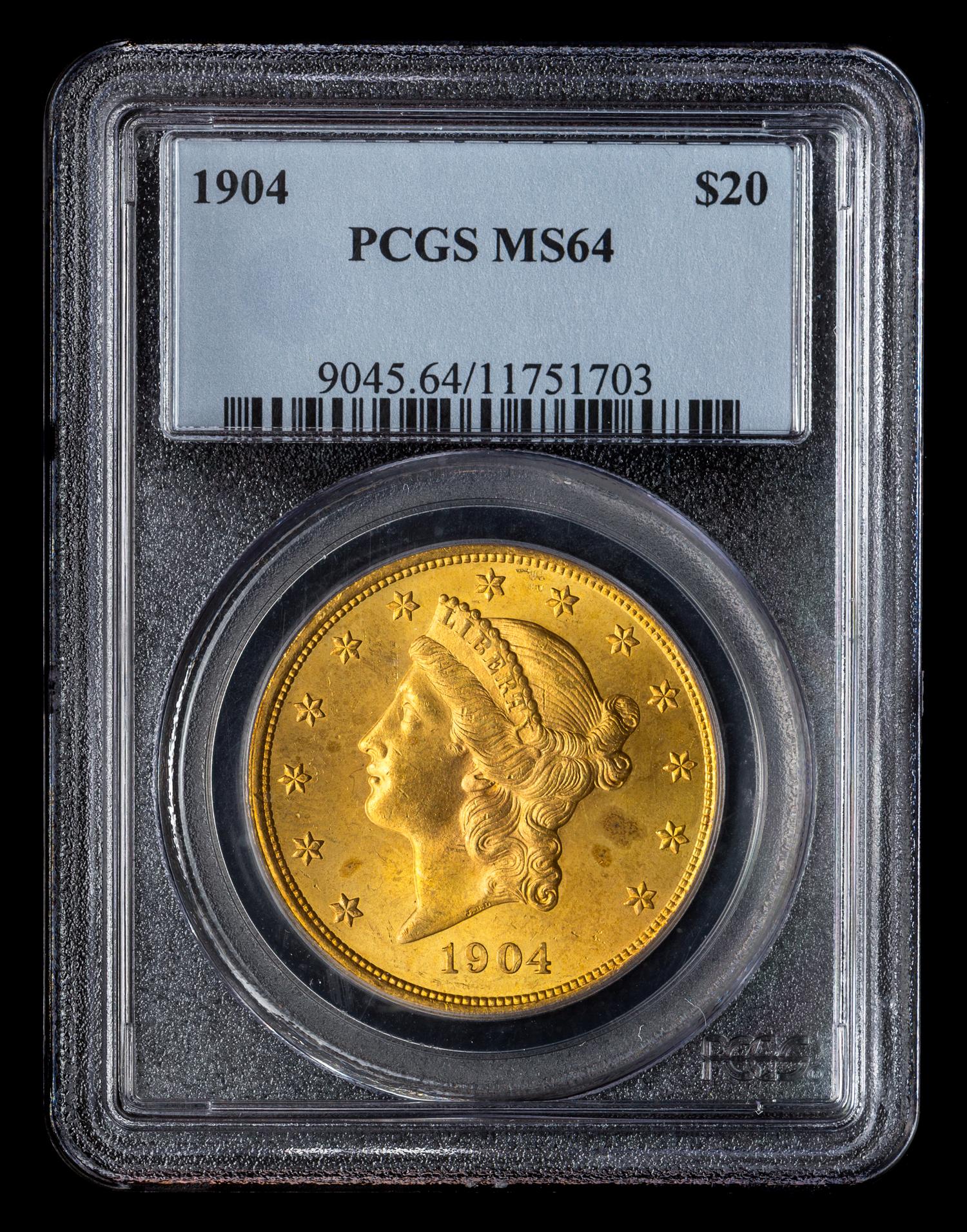 A United States 1904 Liberty Head $20 Gold Coin