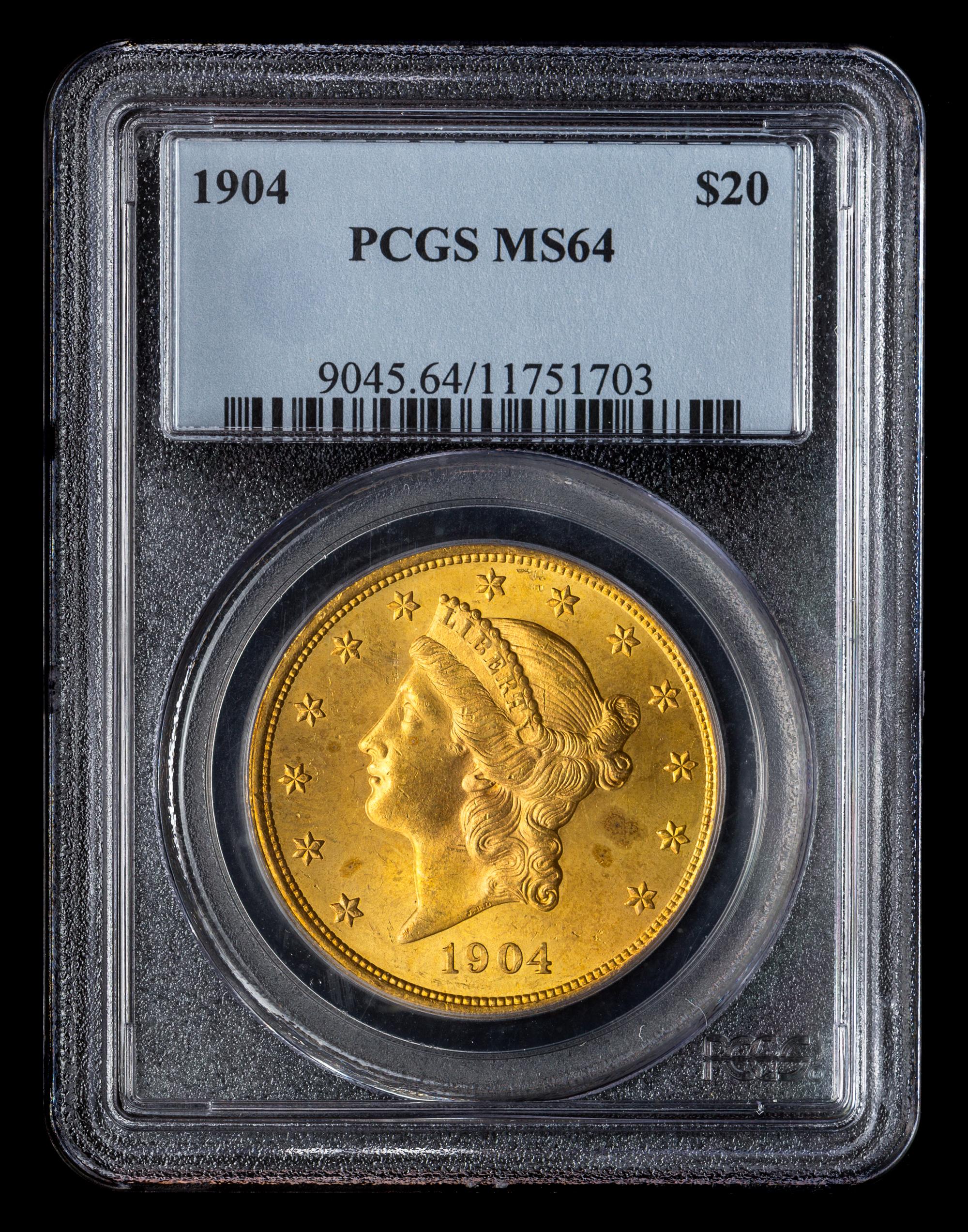 A United States 1904 Liberty Head $20 Gold Coin