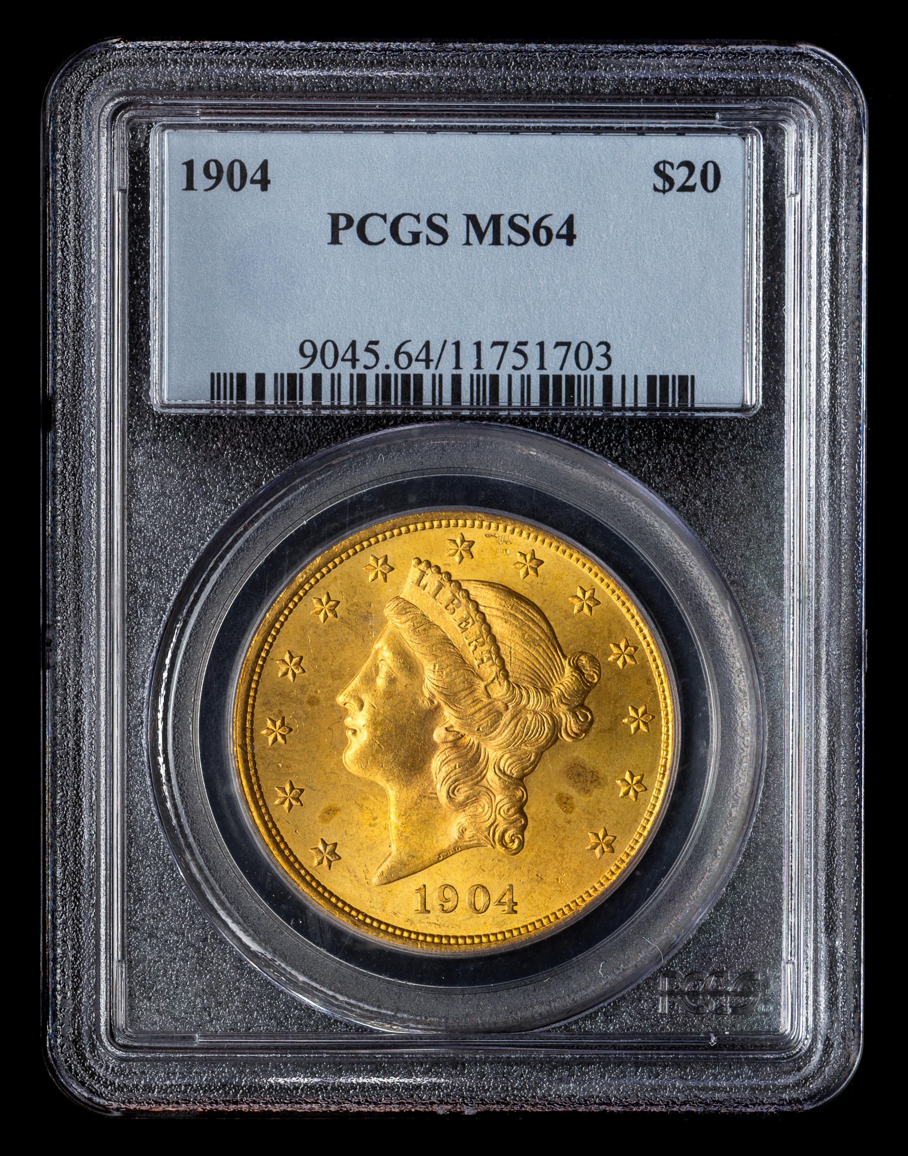 A United States 1904 Liberty Head $20 Gold Coin