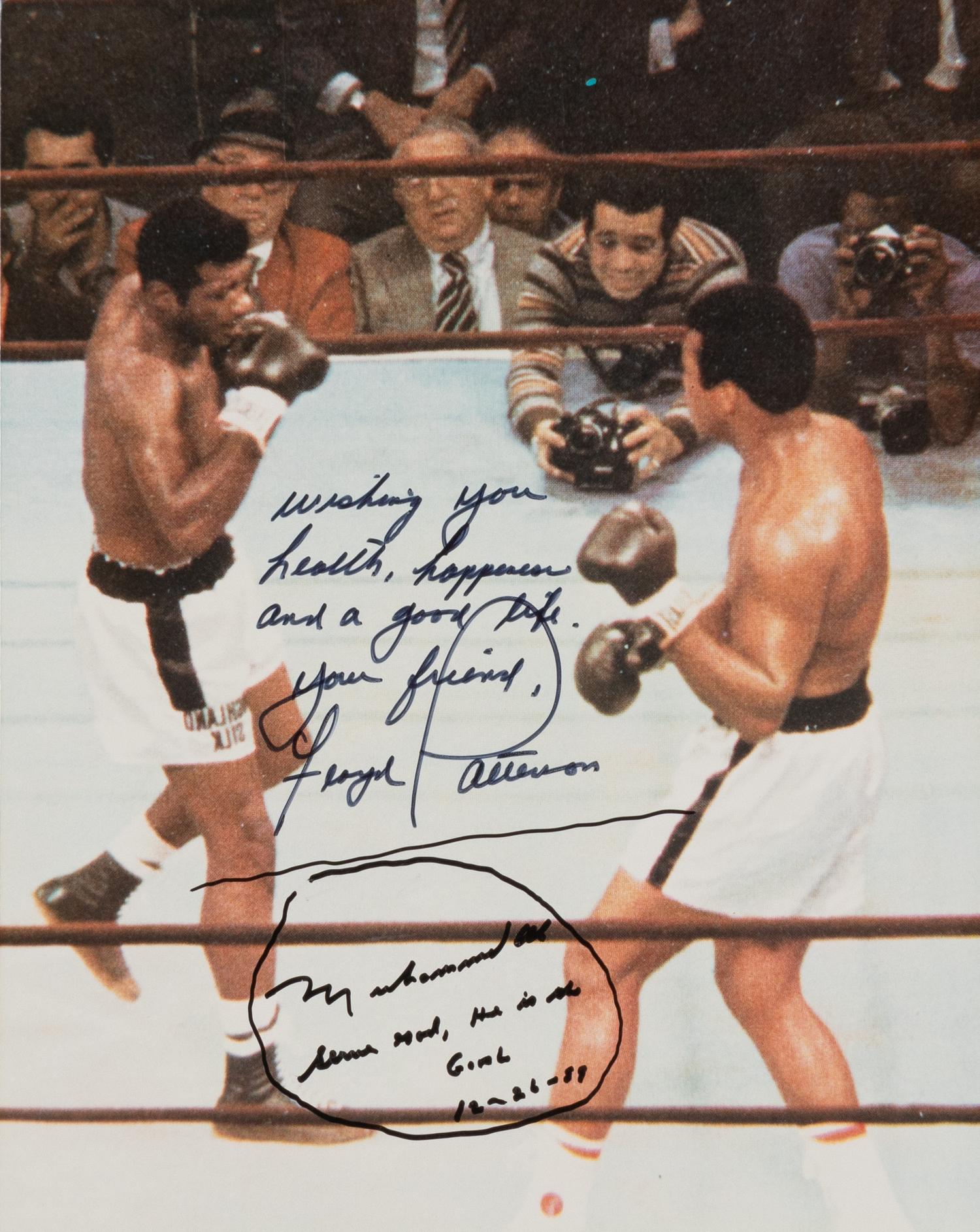 A Muhammad Ali and Floyd Patterson Dual Signed Autograph