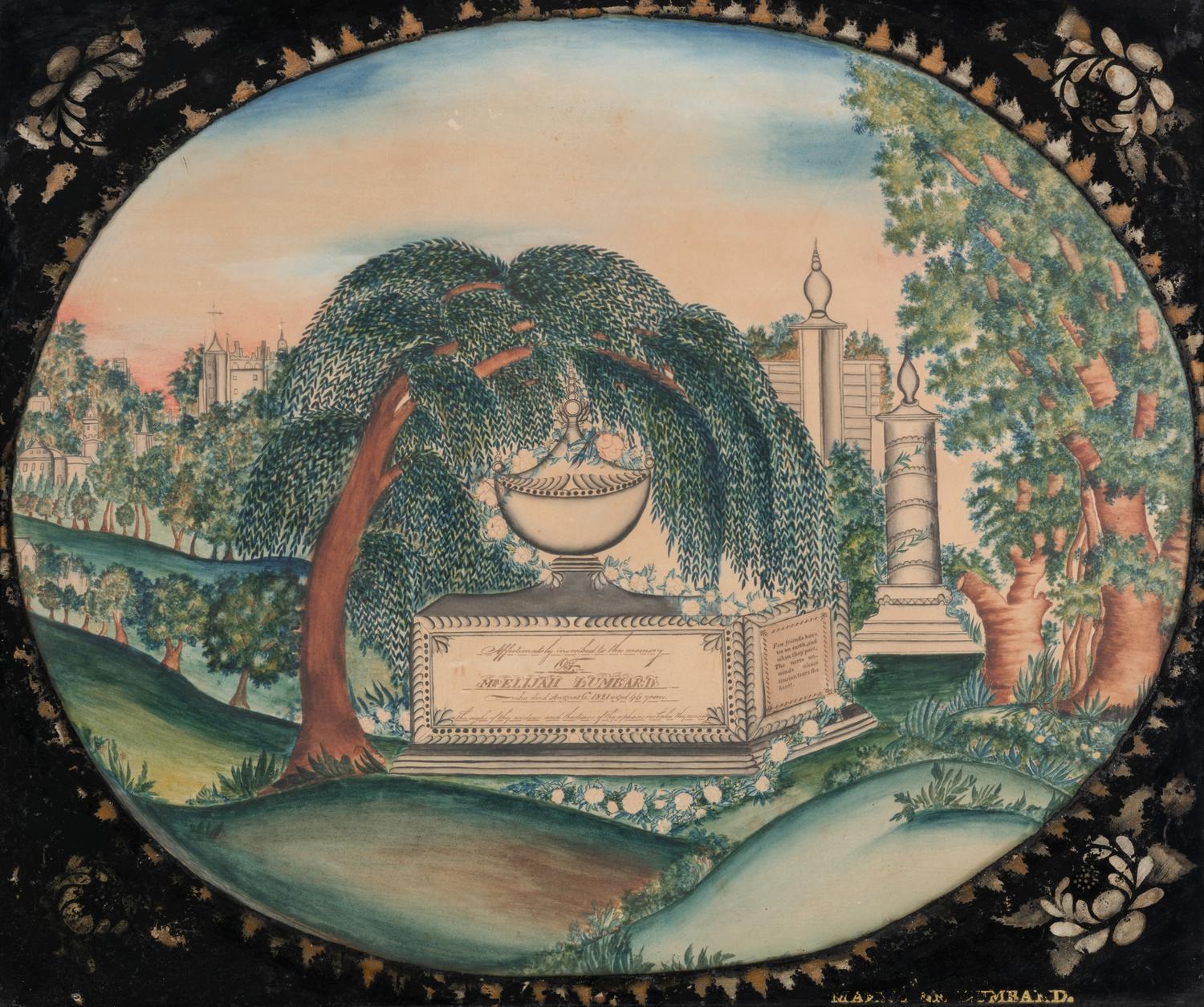 A Mourning Picture For Elijah Lumbard (Connecticut, 1778-1821)