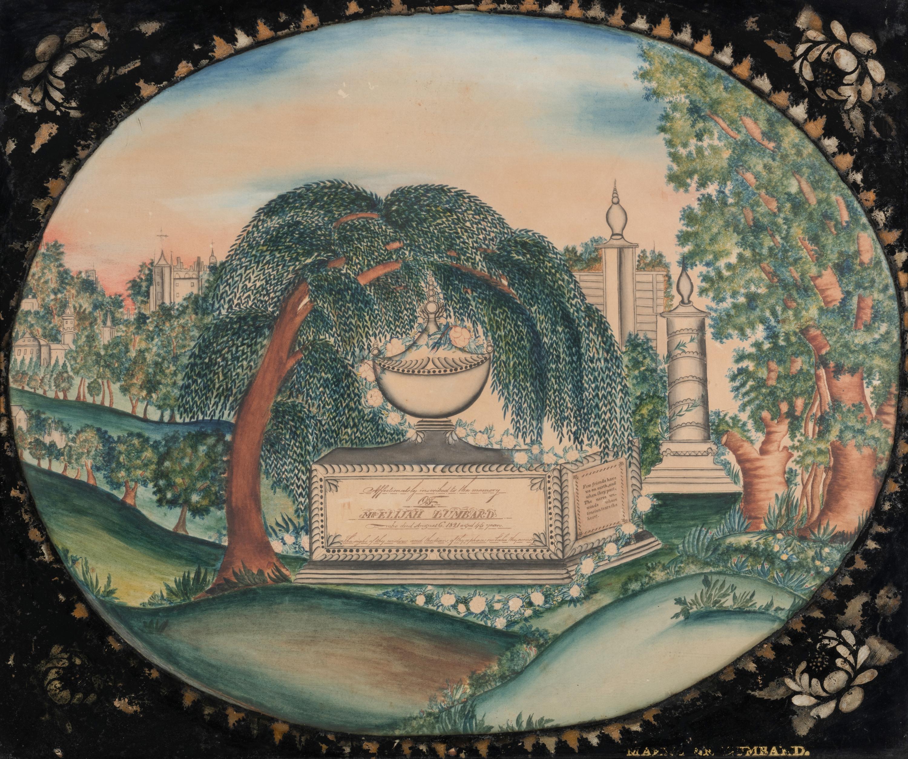 A Mourning Picture For Elijah Lumbard (Connecticut, 1778-1821)